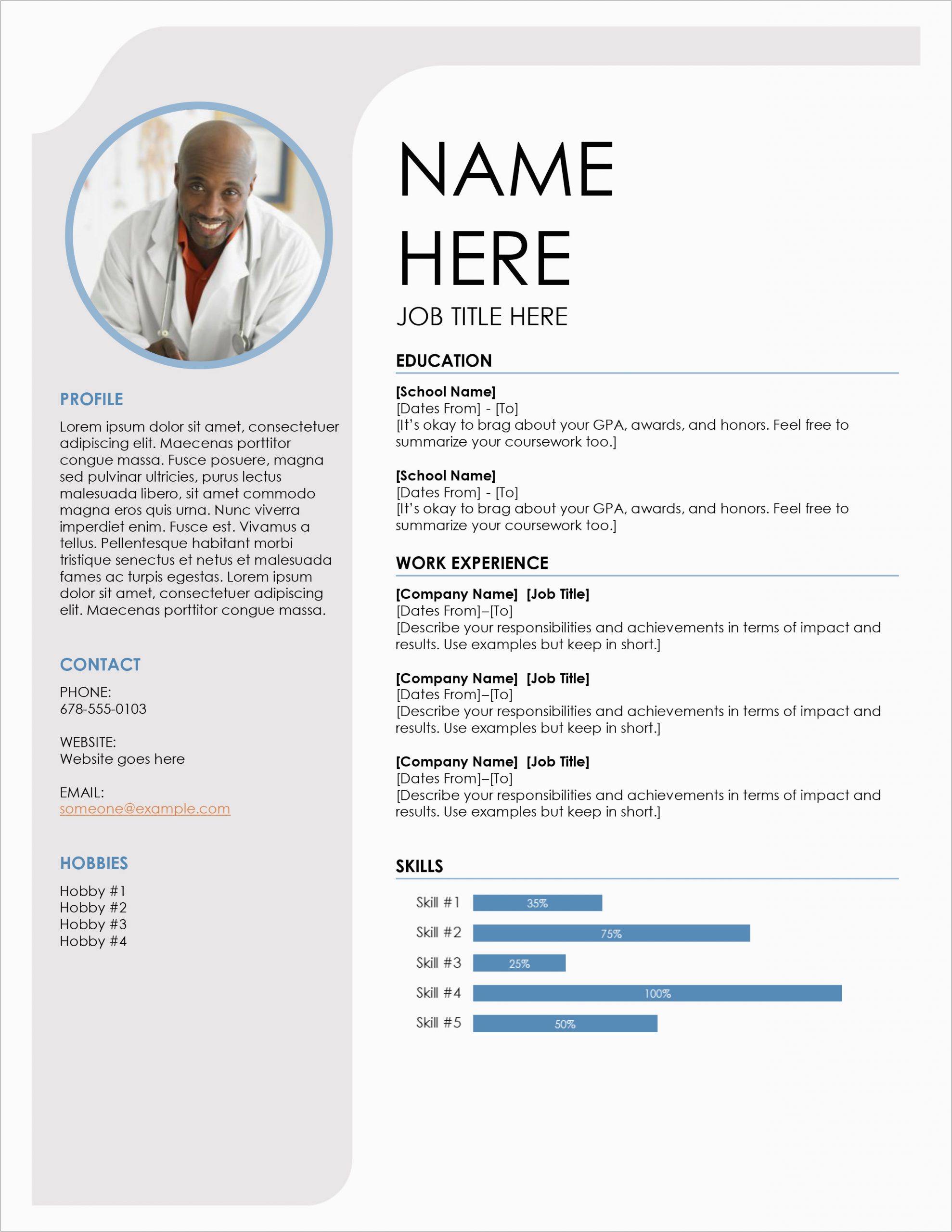 Resume and Cv Templates Free Download Word Document Resume Template Free 50 Resume Templates