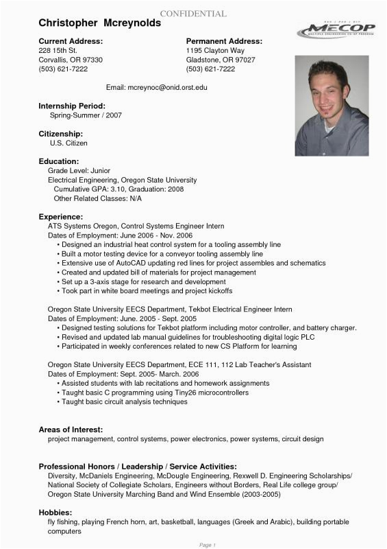 Resume for New College Graduate Template Recent College Graduate Resume Template