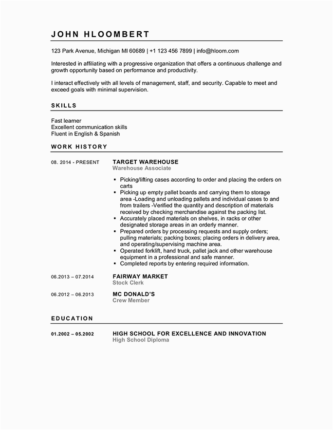 Resume for Teenager with No Work Experience Template Grade 10 Teenager High School Student Resume with No Work