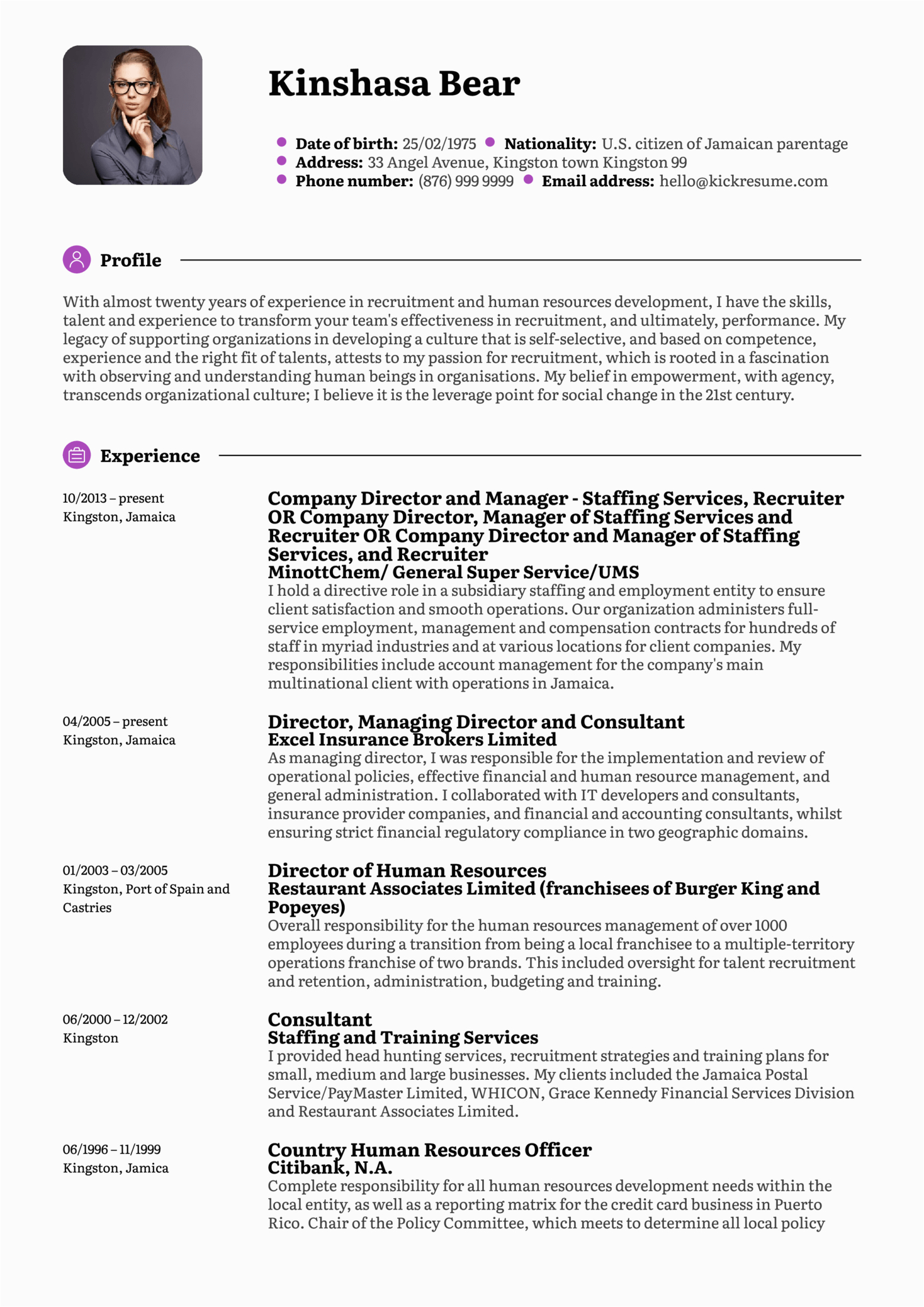 Resume Profile Samples for Human Resources Human Resources Ficer Consultant Resume Sample