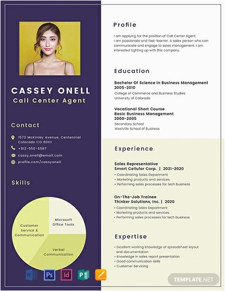 Resume Sample Call Center Agent No Experience No Experience Call Center Resume Template [free Psd