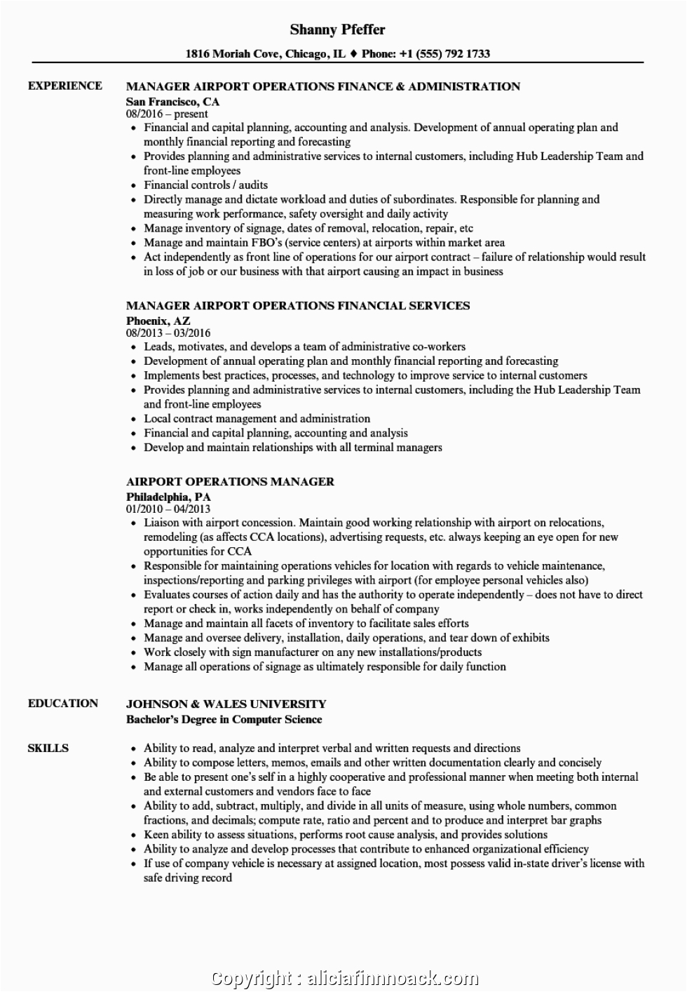 Resume Sample for Airport Ground Staff top Airport Operations Manager Resume Airport Operations