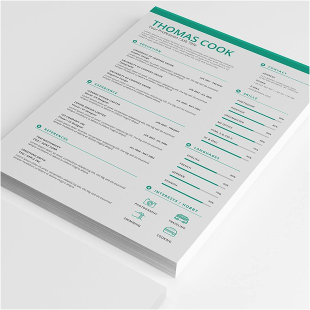 Resume Sample when You Have Green Card Green Creative Resume Template