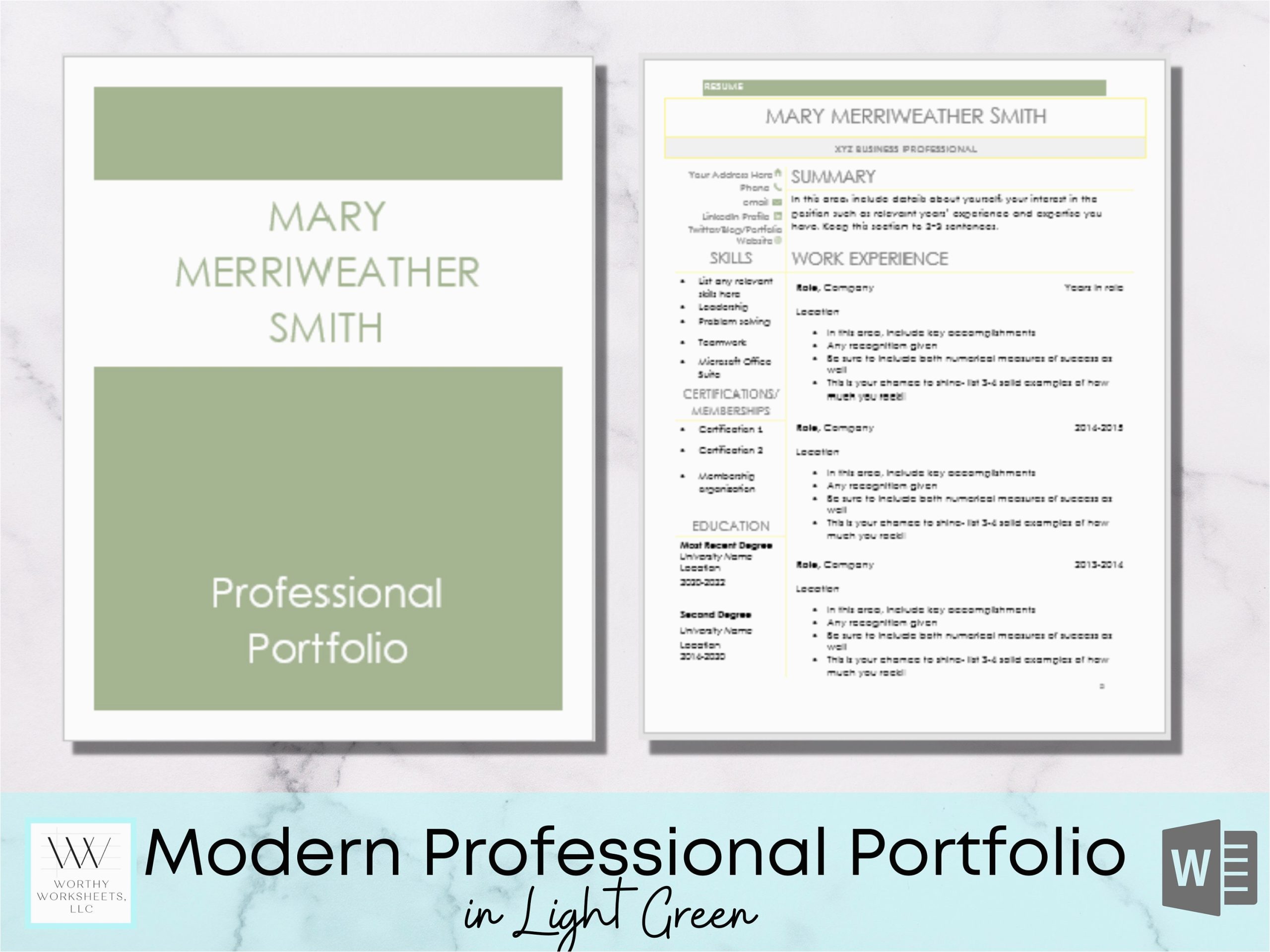 Resume Sample when You Have Green Card Professional Portfolio Template Modern Green Career