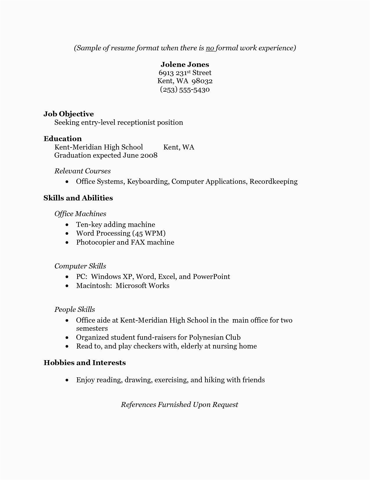 Resume Samples for Receptionist with No Experience Resume for Receptionist with No Experience™