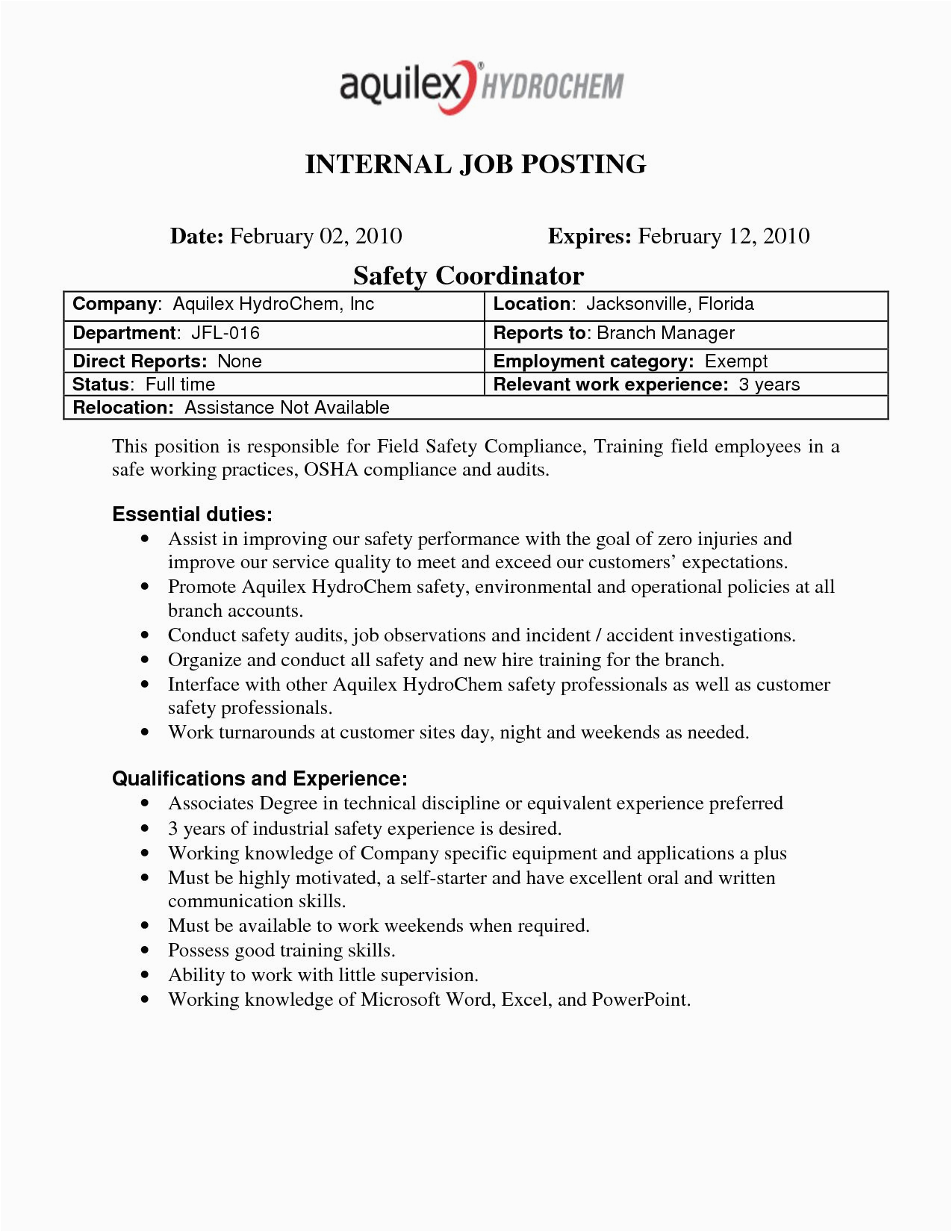 Resume Template for Internal Job Posting the Extraordinary Best S Internal Job Posting