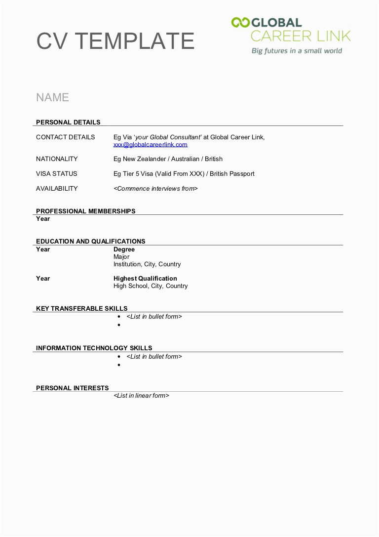 Resume Templates for 16 Year Olds Cv Template for 16 Year Old with No Work Experience