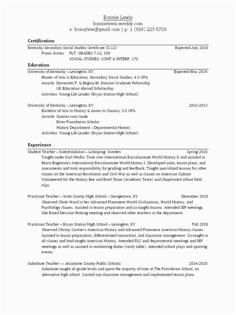 Resume with Bachelor S Degree Sample B Lewis Resume 2016 Bachelor S Degree