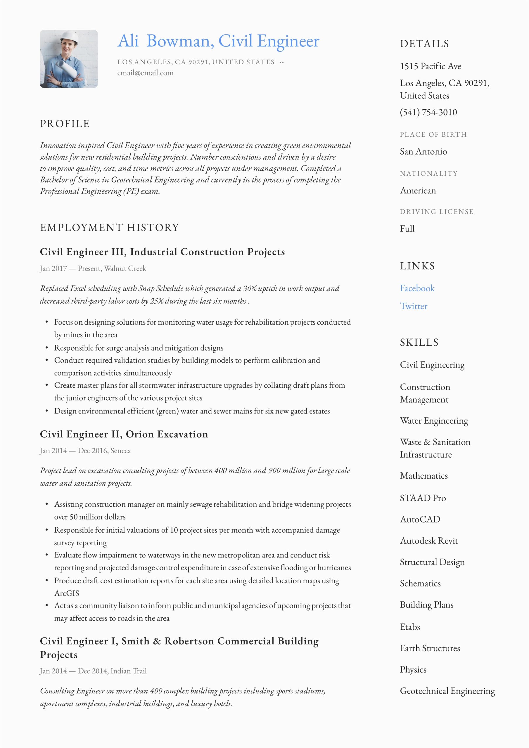 Sample Civil Engineer Resume 2023 Usa Civil Engineer Resume & Writing Guide 12 Resume Templates