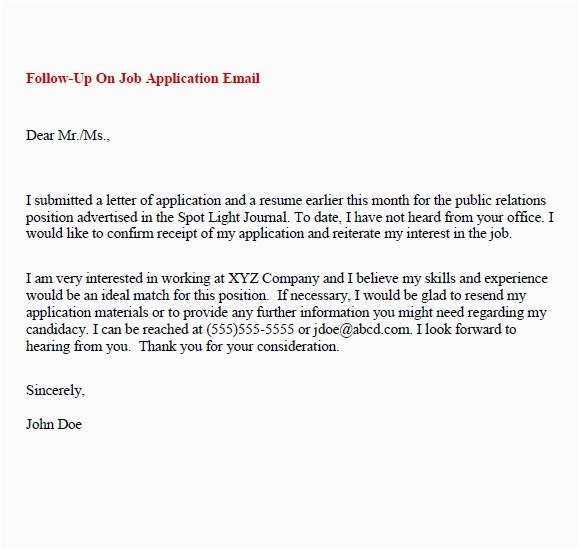 Sample Follow Up Email after Submitting Resume Online Follow Up Email after Resume Submission Sample Get Free Templates