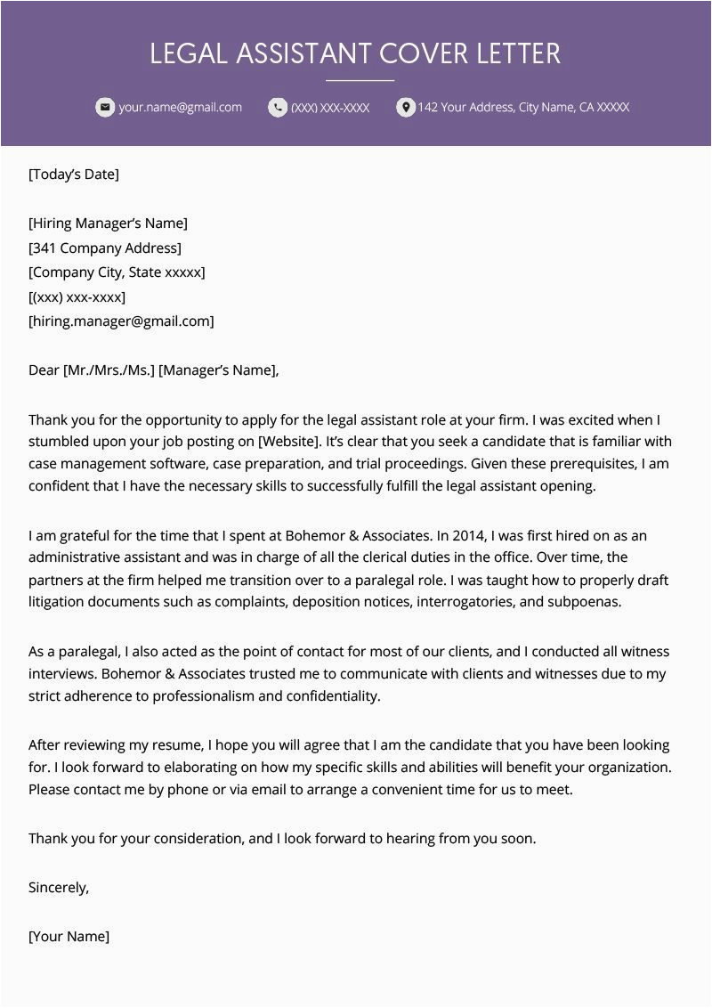Sample Legal Cover Letter for Resume Example Cv Legal Administrative assistant Awesome Legal assistant Cover