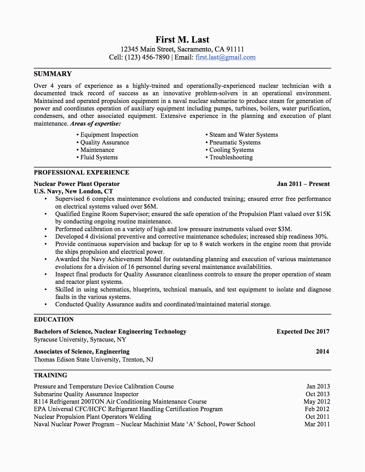 Sample Military Resume for Civilian Job Military to Civilian Resume Template