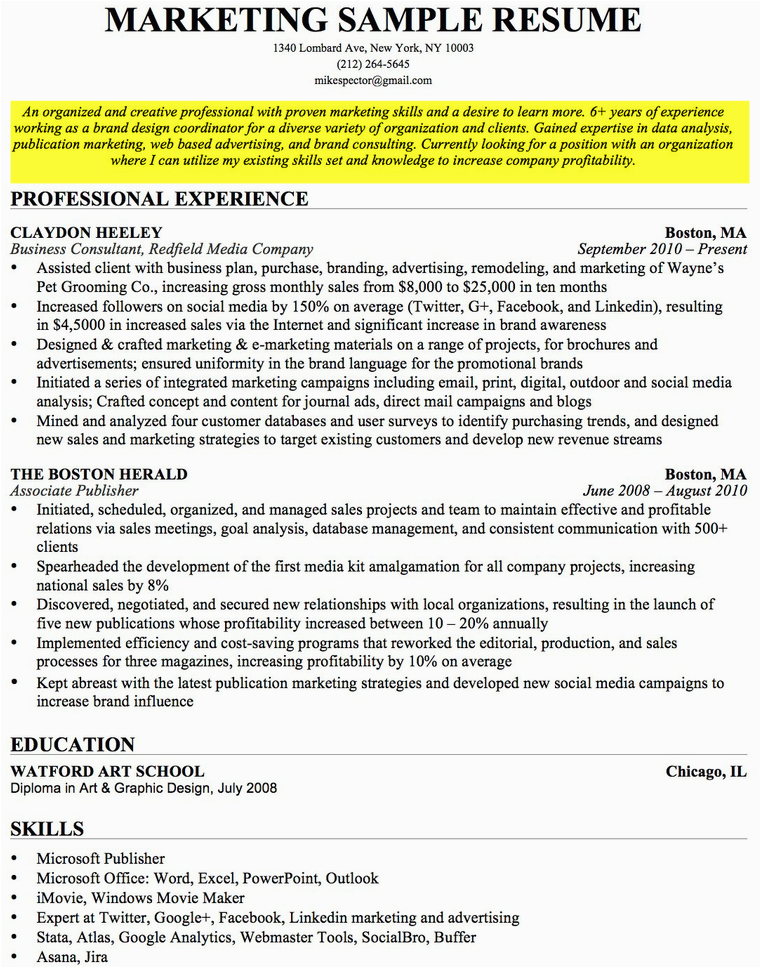 Sample Objective In Resume for It Professional How to Write A Career Objective A Resume