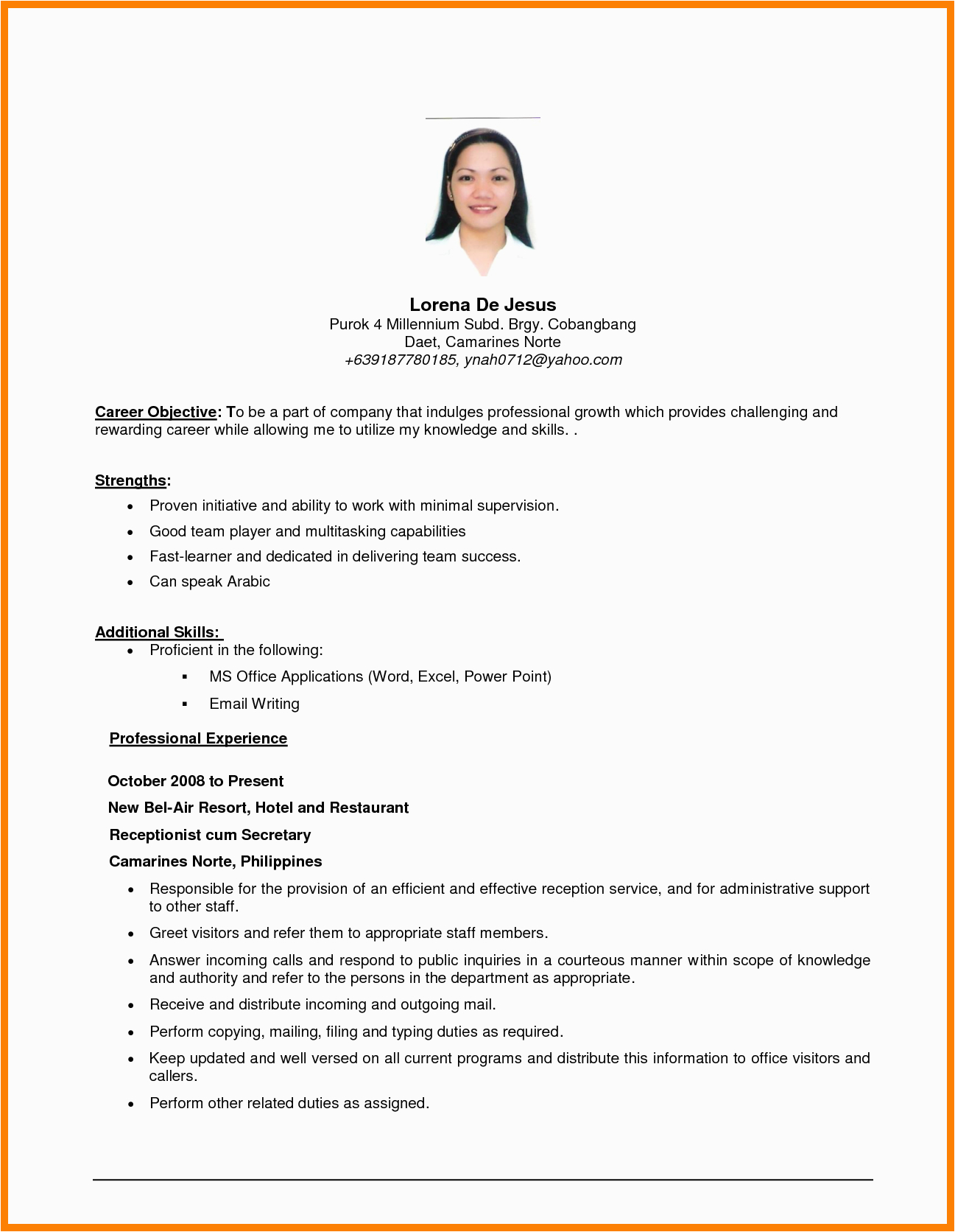 Sample Objectives In Resume for Applying A Job Resume Objective Sample Puter Skills Examples for