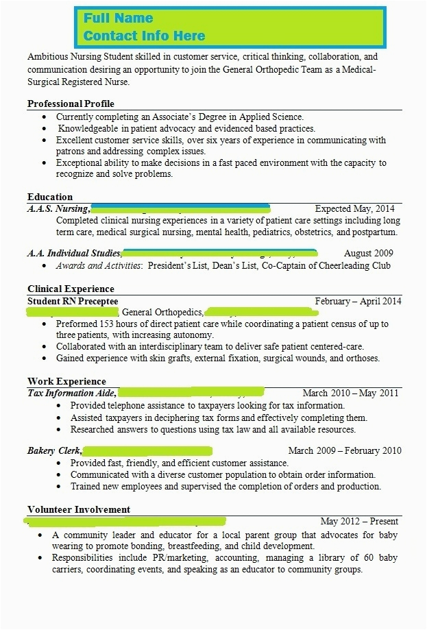 Sample Of Clinical Experience On Resume Allnurses Instructor Says Resume is Wrong Please Help with Content Resume