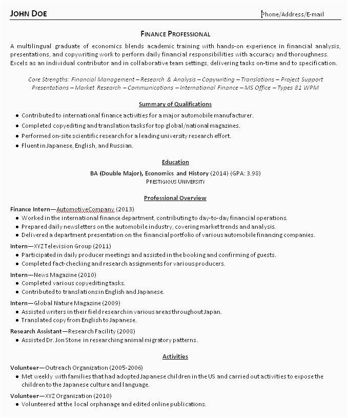 Sample Of Combination Resume for Fresh Graduate 23 Resume Examples for Graduate School In 2020