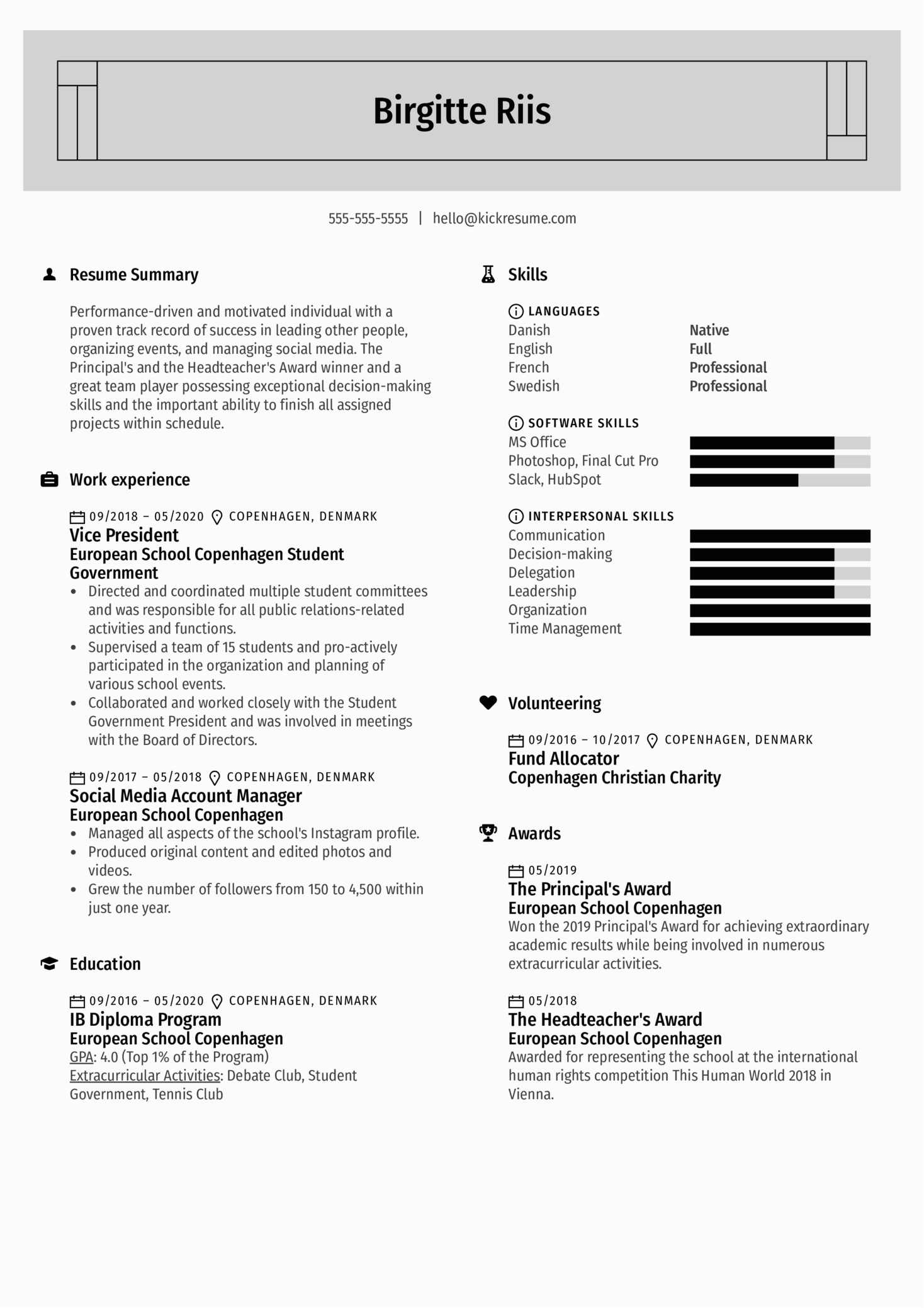Sample Of Resume for Applying University Modern Resume for College Application Example