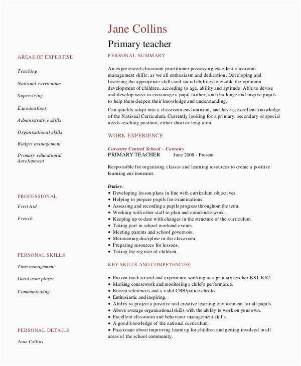 Sample Primary School Teacher Resume Australia Sample Teaching Resume Australia Accounting & Finance Resume Examples