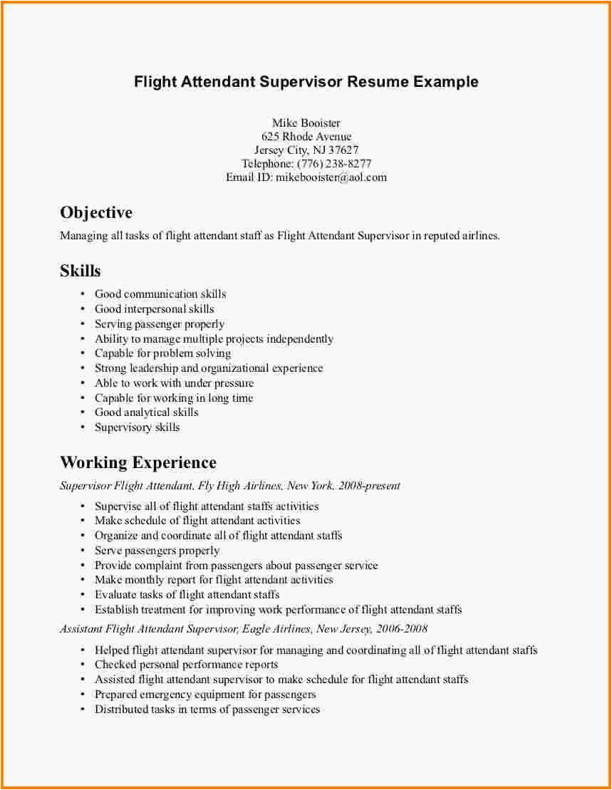 Sample Resume for A Customer for An Airplaneservice No Experience No Work Experience Resume fortable 7 Flight attendant Resume No