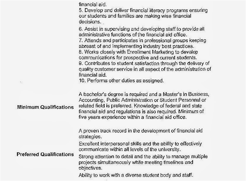 Sample Resume for assistant Director Of Financial Aid Csu Faculty Voice Here S Another Falsified Resume From the Current