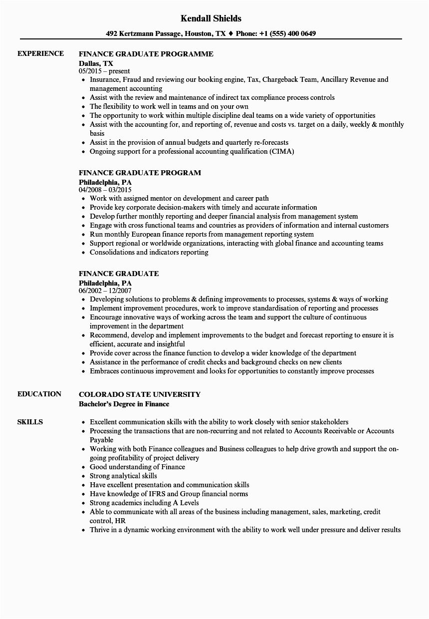 Sample Resume for Banking and Finance Graduate Sample Resume for Accountant Fresh Graduate Best Resume