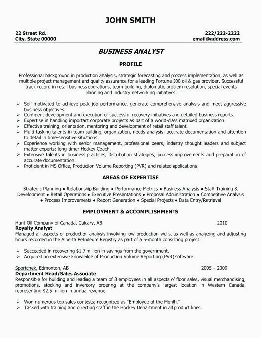 Sample Resume for Business Analyst with No Experience Business Analyst Resume with No Experience Beautiful