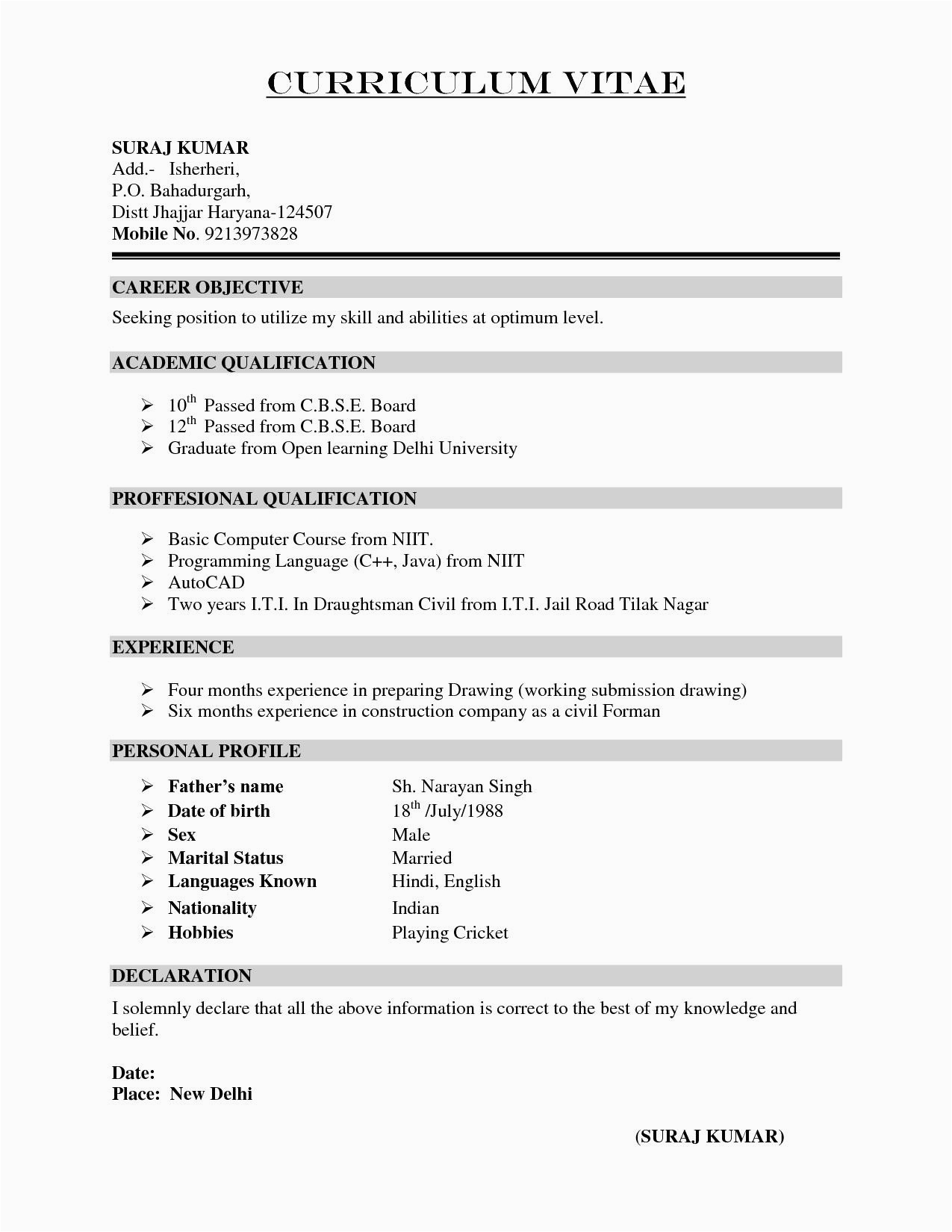 Sample Resume for Cabin Crew Fresher 85 Nice Cabin Crew Resume Fresher with Pics