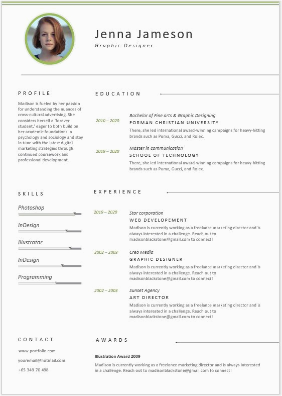 Sample Resume for Graphic Designer Fresher Resume for Graphic Designer Fresher Template Word Pdf