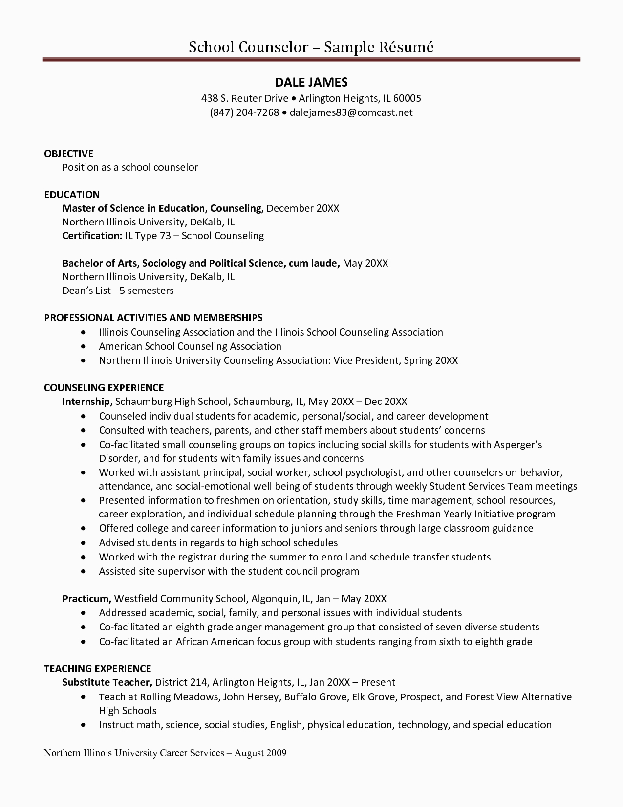 Sample Resume for Guidance Counselor Position Guidance Counselor Resume – Cnbam