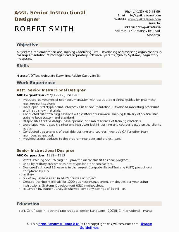 Sample Resume for Instructional Systems Specialist Instructional Systems Specialist Resume December 2020
