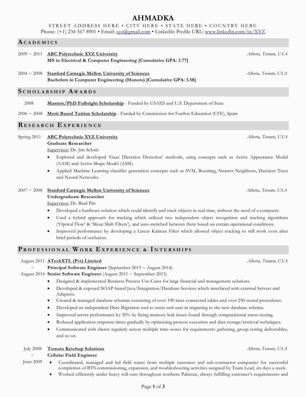 Sample Resume for Ms In Cs is My Cv Okay for Uploading with Cs Masters Applications
