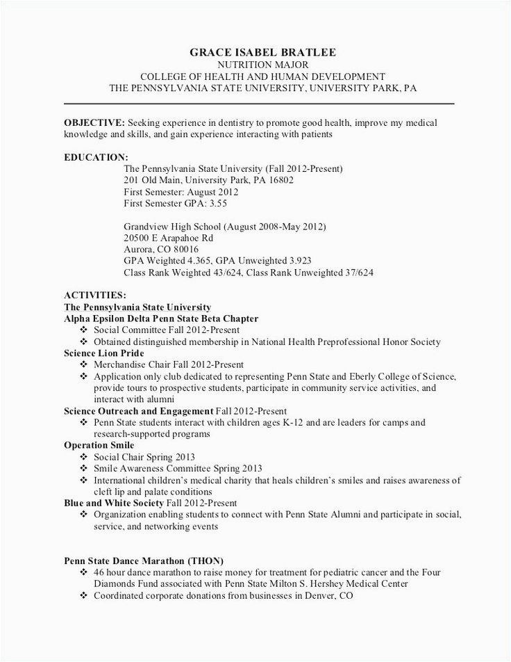 Sample Resume for National Honor society Application √ 20 National Honor society Description Resume