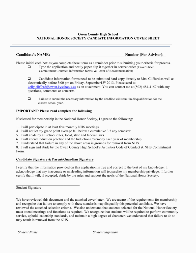 Sample Resume for National Honor society Application National Honor society Letter Re Mendation Template
