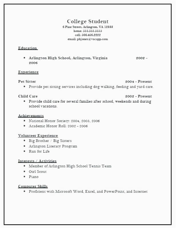 Sample Resume for National Honor society Application National Honor society Resume