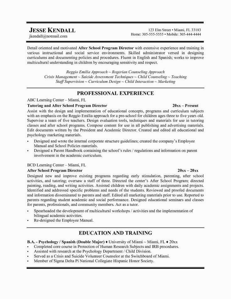 Sample Resume for Overseas Education Counselor School Counseling Resume Examples Unique Luxury High