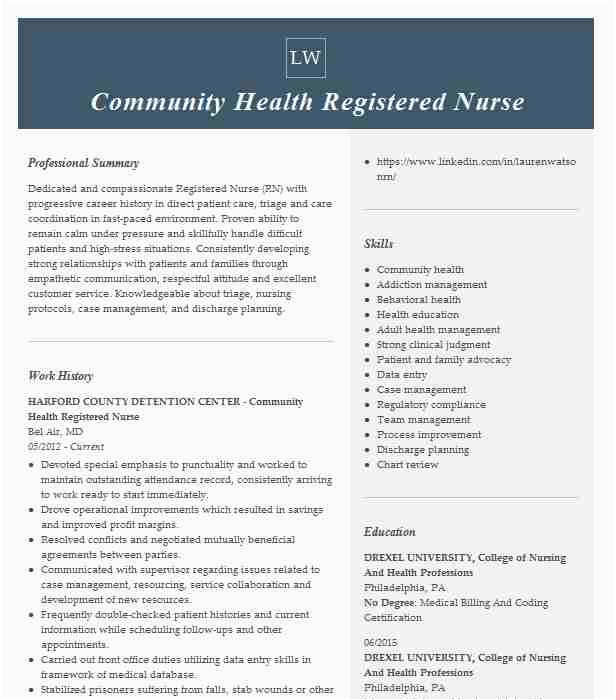 Sample Resume for Public Health Nurse Munity Health Nurse Resume Example Yakima Valley Farm