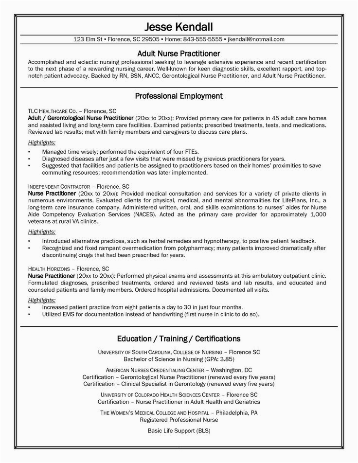 Sample Resume for Rn Entry Level 32 Awesome Entry Level Nurse Practitioner Resume In 2020
