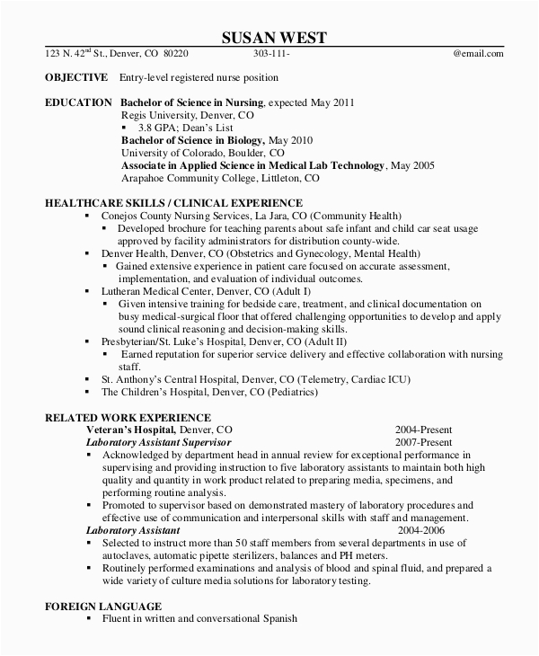 Sample Resume for Rn Entry Level Free 9 Sample Registered Nurse Resume Templates In Ms Word