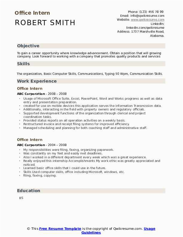 Sample Resume for Secretary with No Experience Pany Secretary Internship Resume How to Write A Resume with No