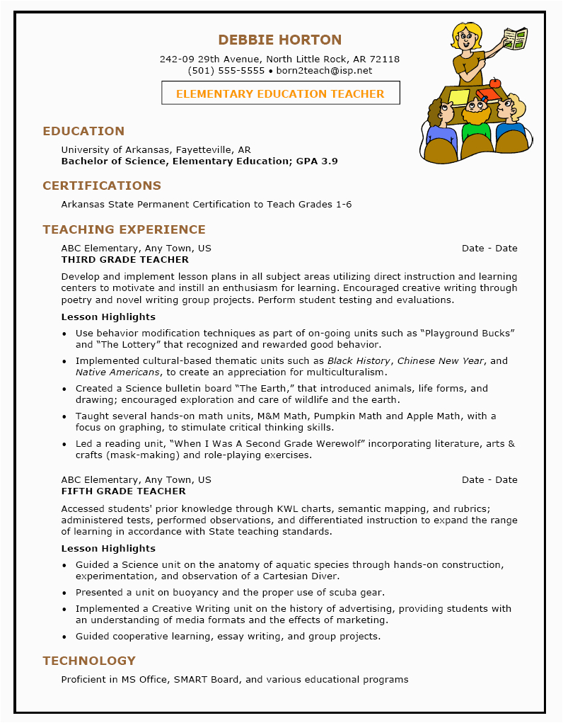 Sample Resume for Teachers for Preschool Preschool Teacher Resume Samples