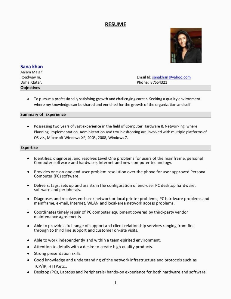 Sample Resume for Windows Server Administrator Fresher System Administrator Resume format