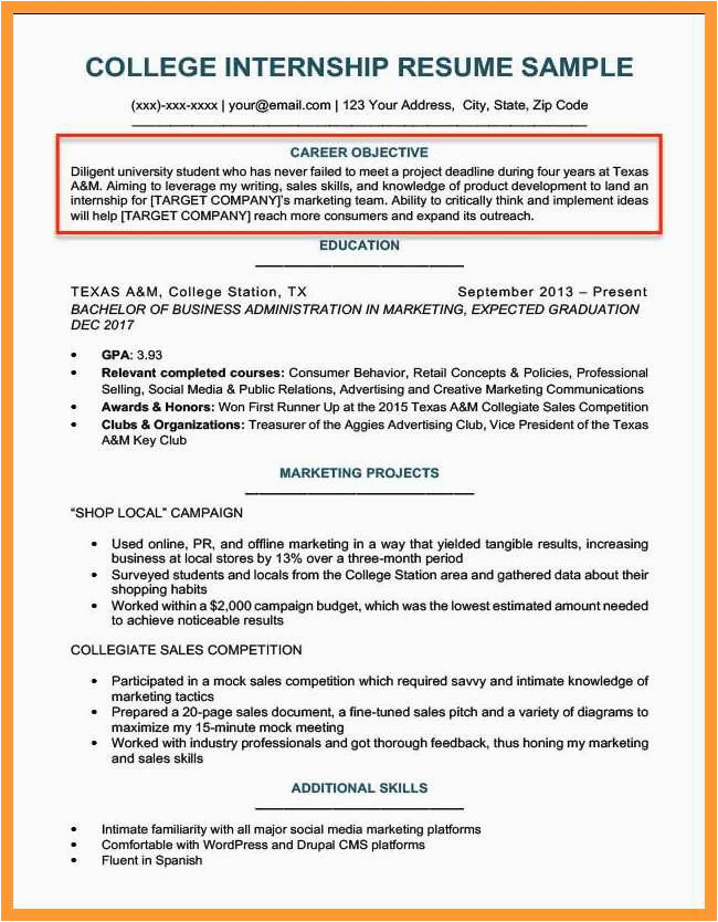 Sample Resume Objective for Any Position 10 11 Resume Objective for Any Position