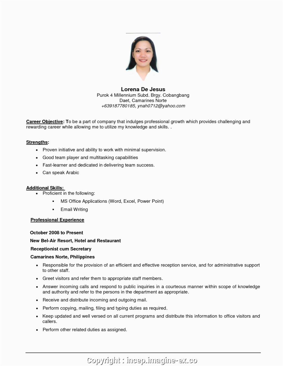 Sample Resume Objective for Any Position Best Sample Objective In Resume for Any Position Objective