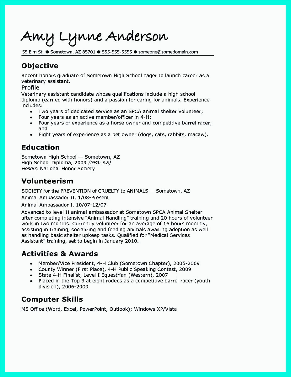 Sample Resume Objective for College Senior Cool Sample Of College Graduate Resume with No Experience
