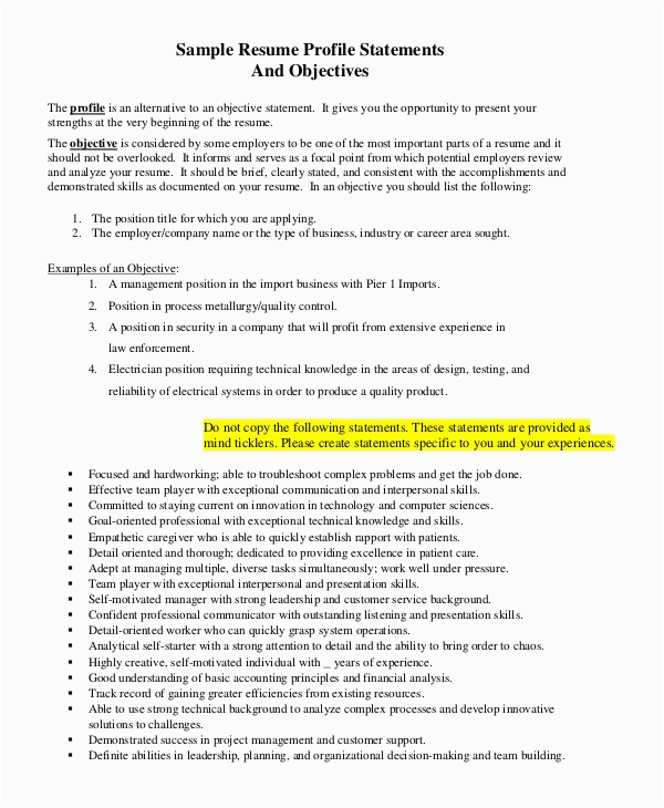 Sample Resume Objective Statements for Customer Service Free 8 Sample Customer Service Objective Templates In Pdf