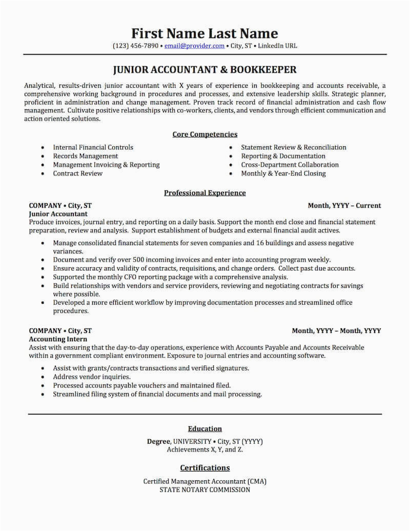 Sample Resume Titles for Accounting Field Best 24 Resumes for Accountants