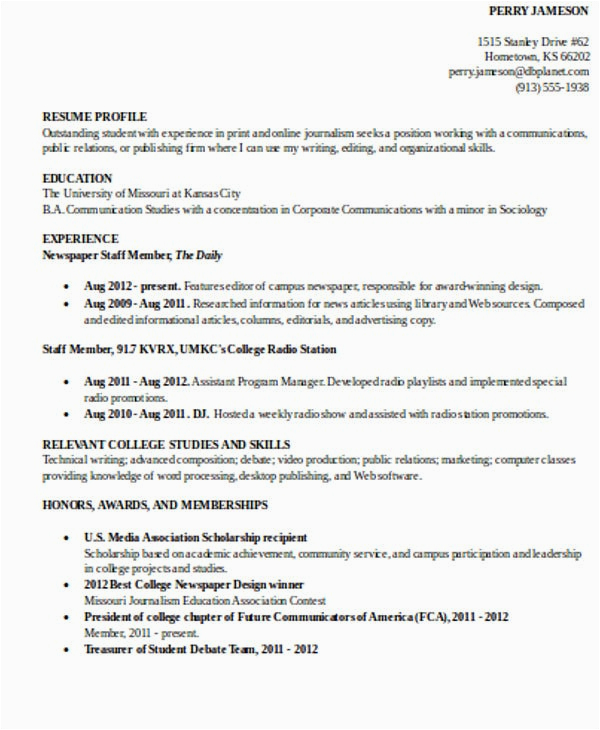 Bauer College Of Business Resume Template College Student Resume Education Section