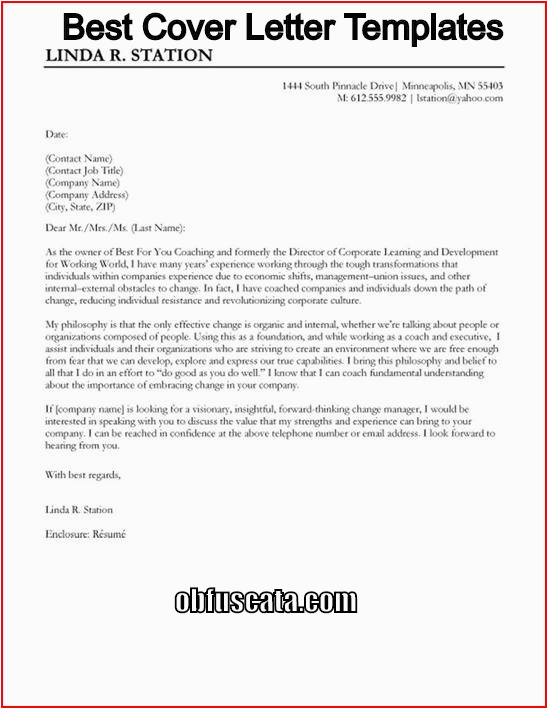 Best Cover Letter Template for Resume Best Cover Letter Templates
