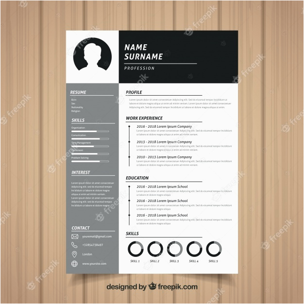 Black and White Resume Template Free Download Black and White Resume Template