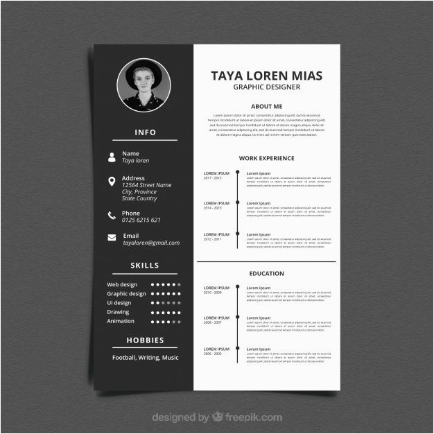 Black and White Resume Template Free Download Download Black and White Resume Template for Free